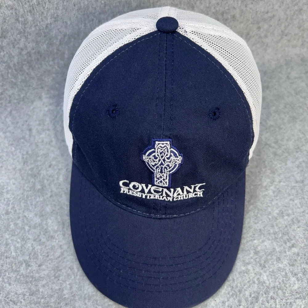 Covenant Presbyterian Church Trucker Hat Outdoor Cap Navy White‎ OSFM